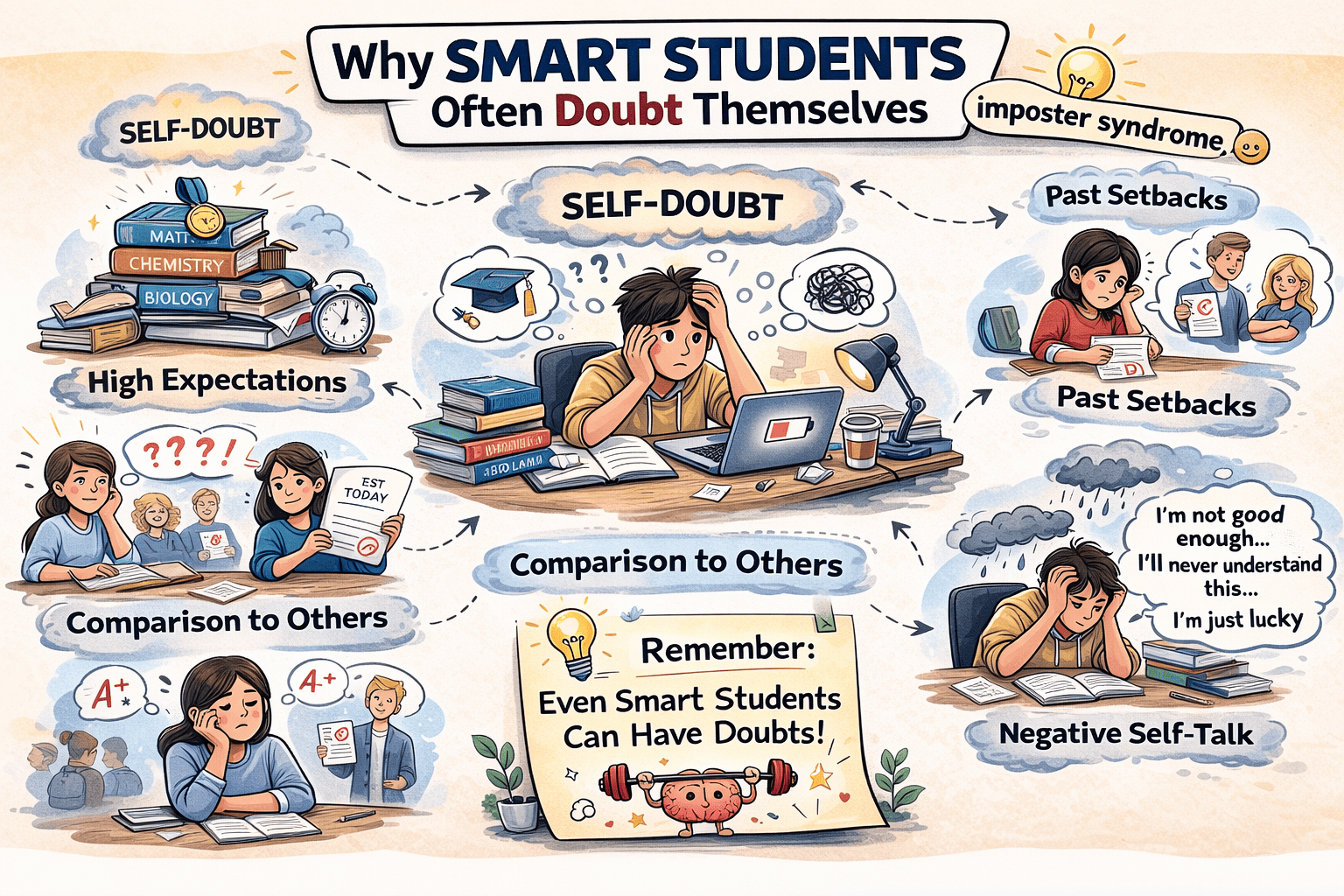 Why Smart Students Often Doubt Themselves